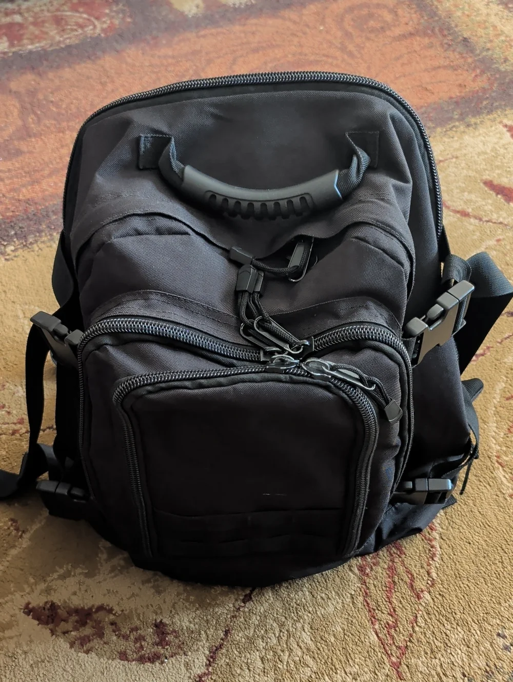 Black Tactical Men’s Backpack - Durable Everyday Carry